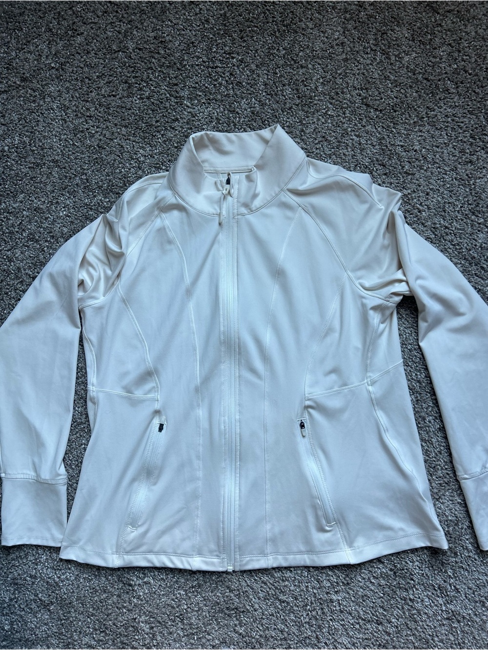Avia White Full‑Zip Bomber Jacket
